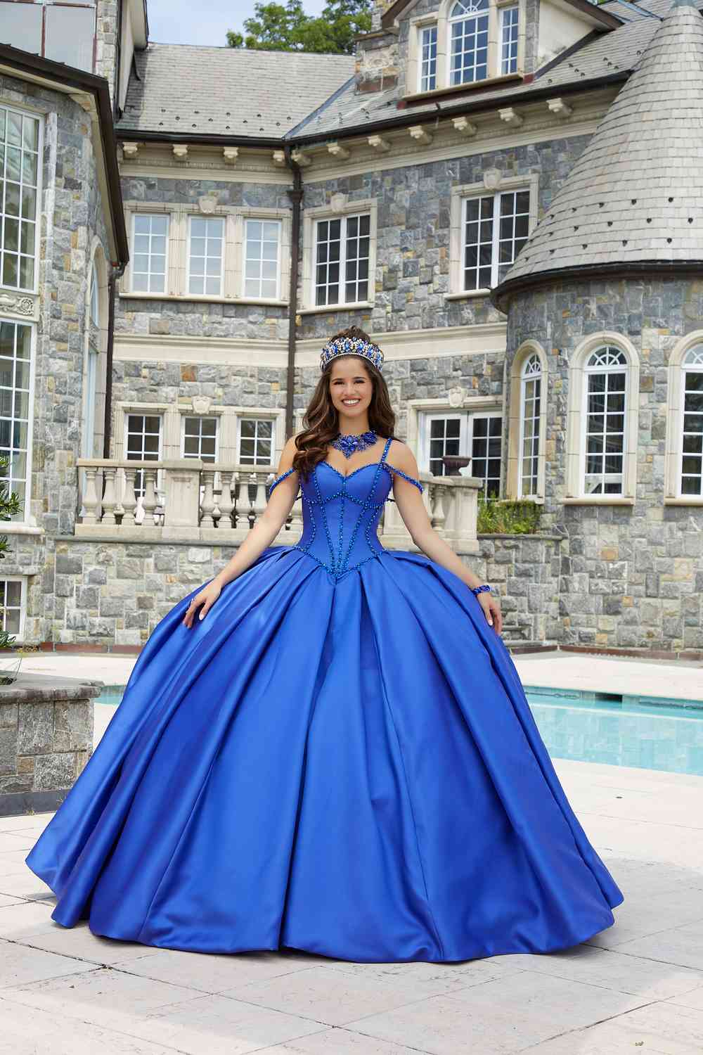 blue royal dress